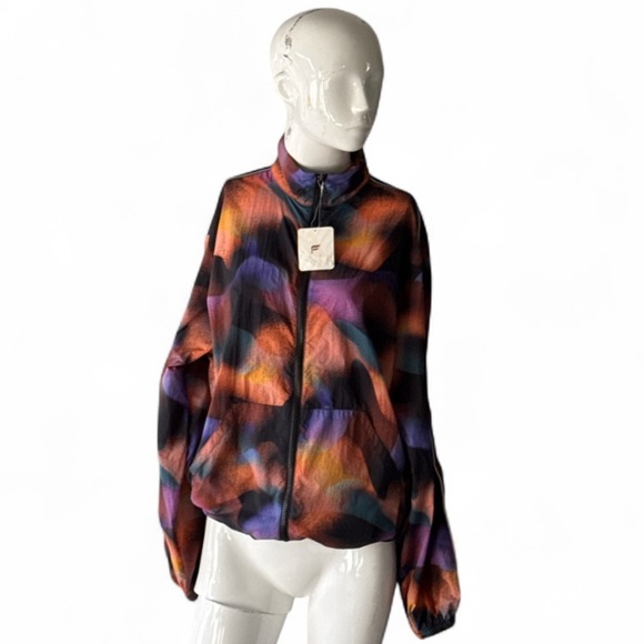 Fabletics Oversized Flyweight Windbreaker Meltdown Abstract Jacket Size S - Picture 5 of 15